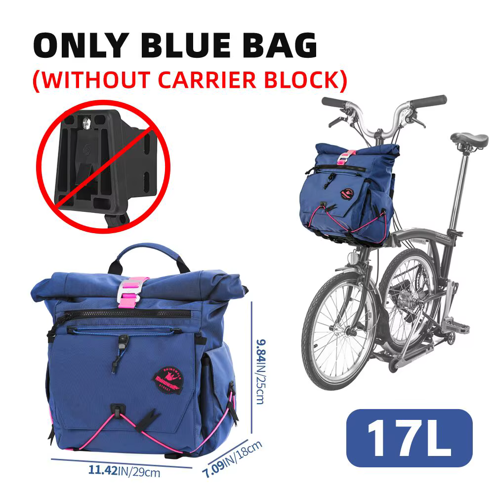 Sac de guidon de vélo Rhinowalk à dégagement rapide avec cadre de support, sac à dos de voyage pour