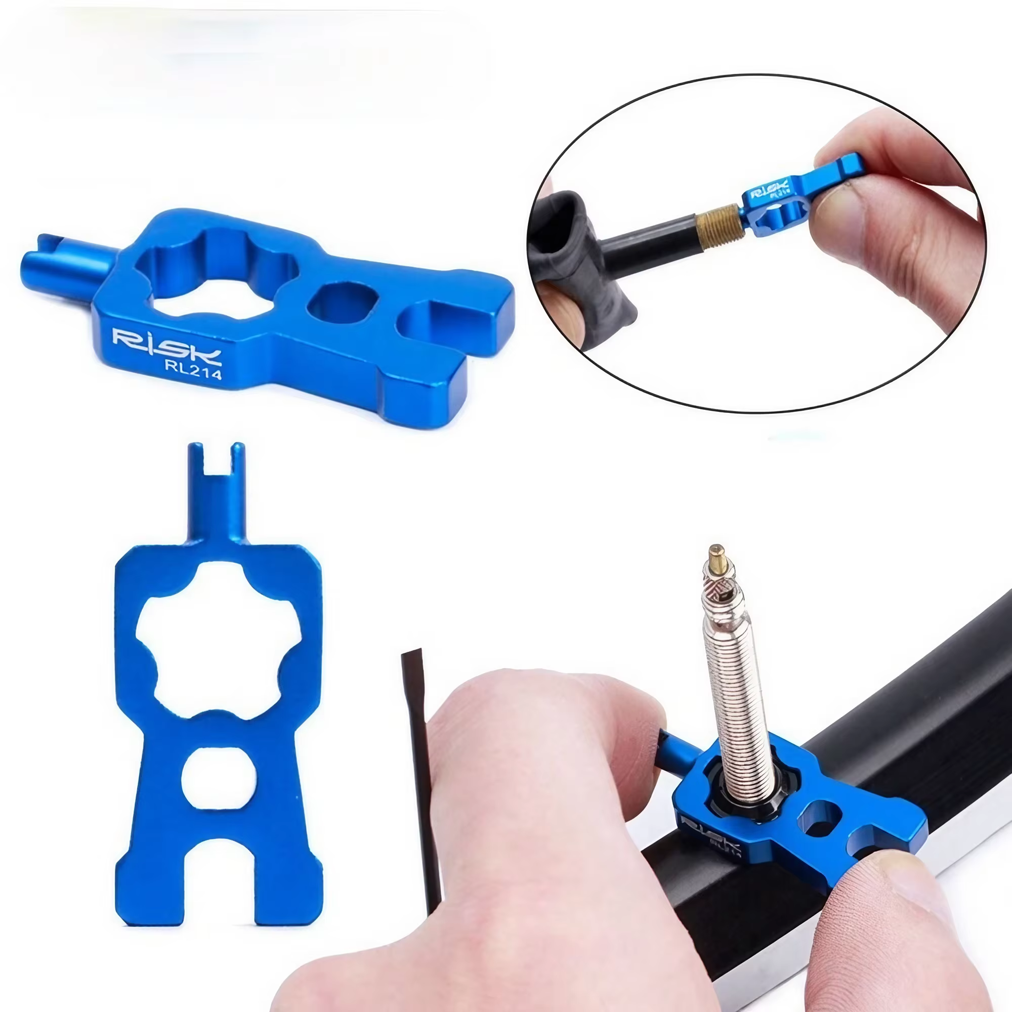 Outils de réparation portables de Valve de vélo 4 en 1, clé à noyau de Valve, outil d'installation d