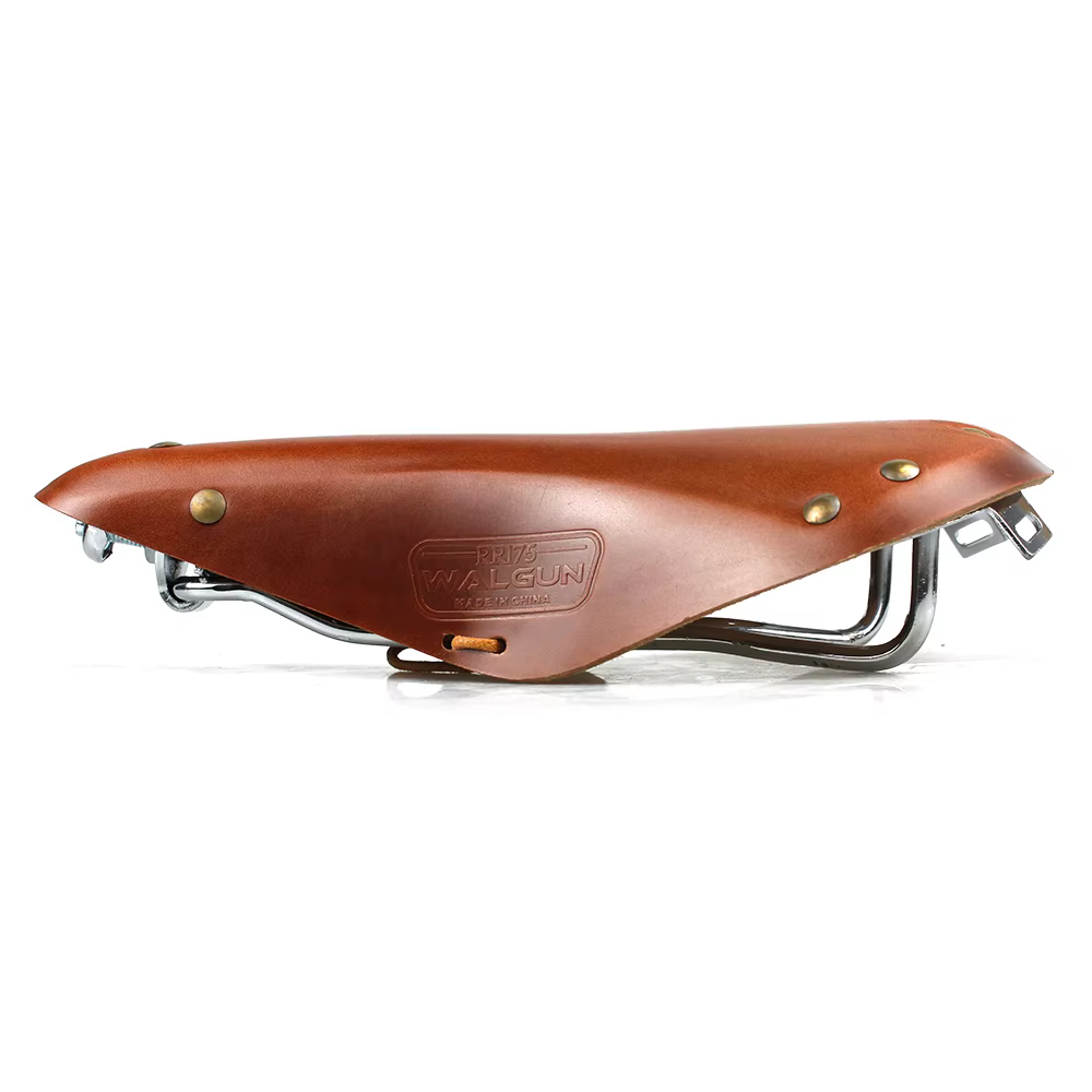 WALGUN RR175 selle de vélo rétro selle de vélo en cuir souple femmes hommes pour pièces de vélos éle