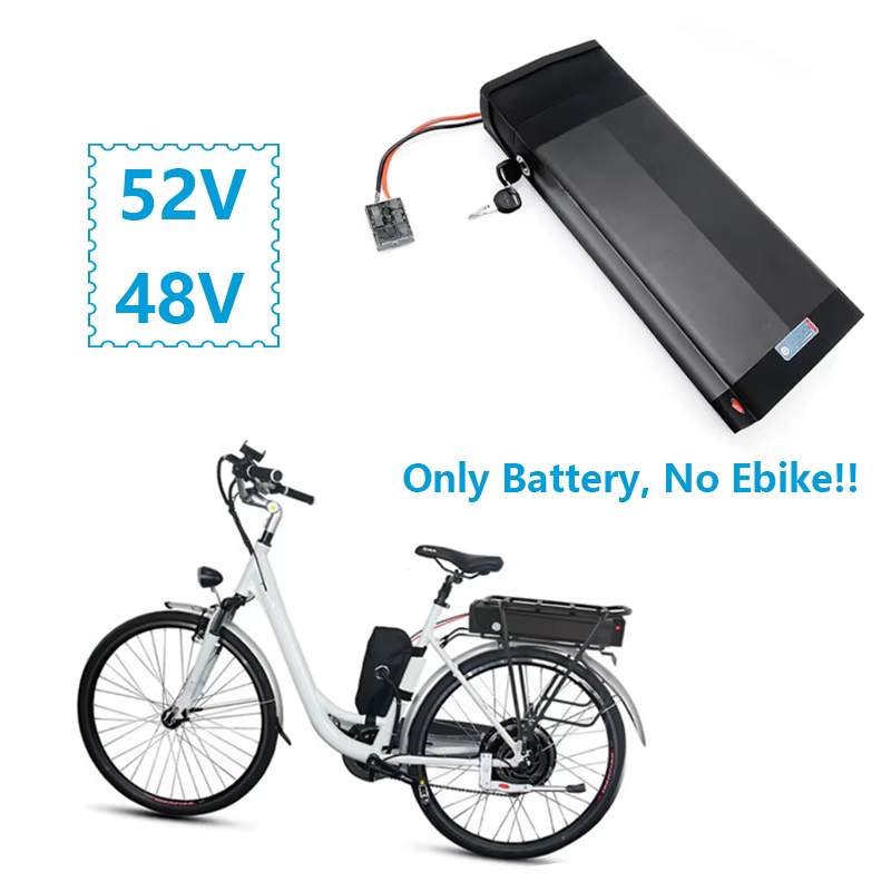 Batterie de vélo électrique de support arrière 48V 52V 20ah 24ah 28ah, adaptée au coffre de support 