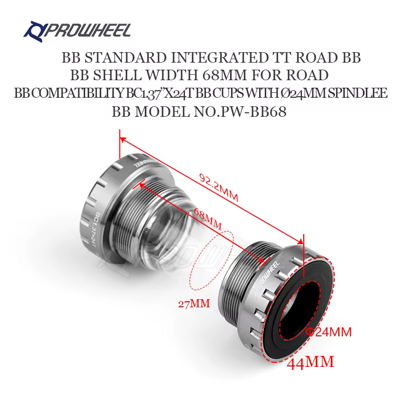 PROWHEEL vélo de route creux Double pignons pédalier 170mm 53-39T 50-34T manivelle plateau pédalier 