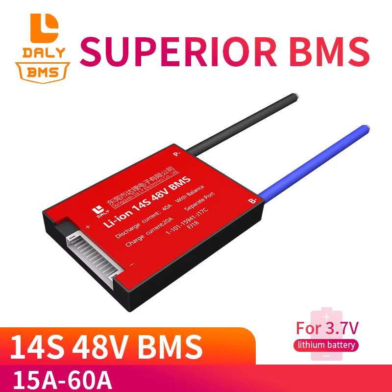 DALY-Batterie au lithium pour vélo électrique, fonction d'équilibrage, vélo électrique, 51.8, Eddie 