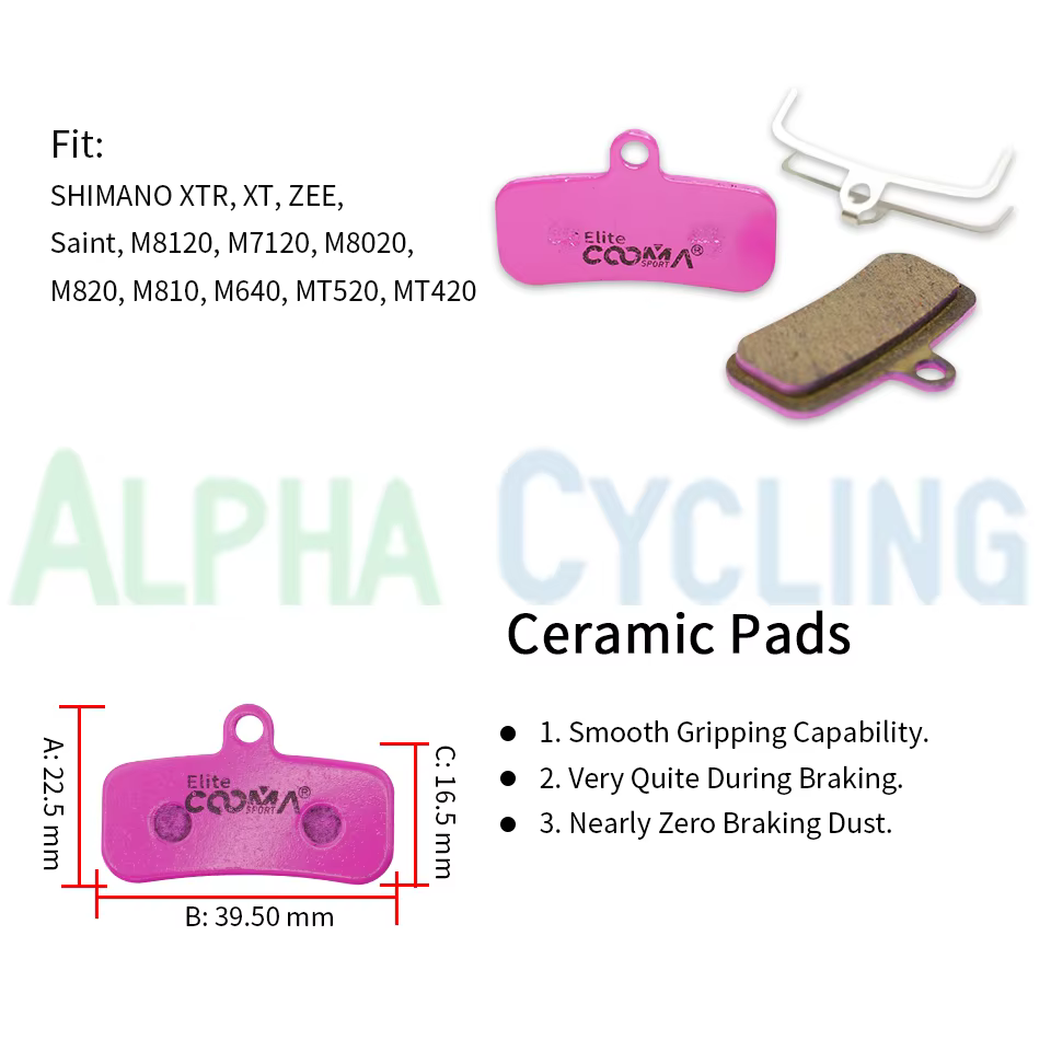 4 paires de plaquettes de frein à disque de vélo en céramique, pour Shimano M9120 M8120 M7120 M6120 