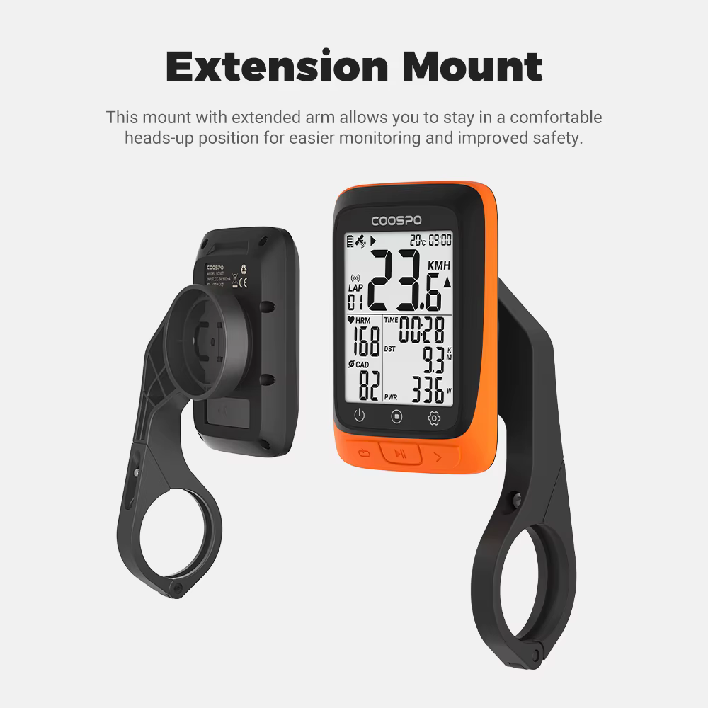 CooSpo – GPS BC107 IPX67 pour vélo, ordinateur de vélo, synchronisation avec les capteurs Stra Ant +