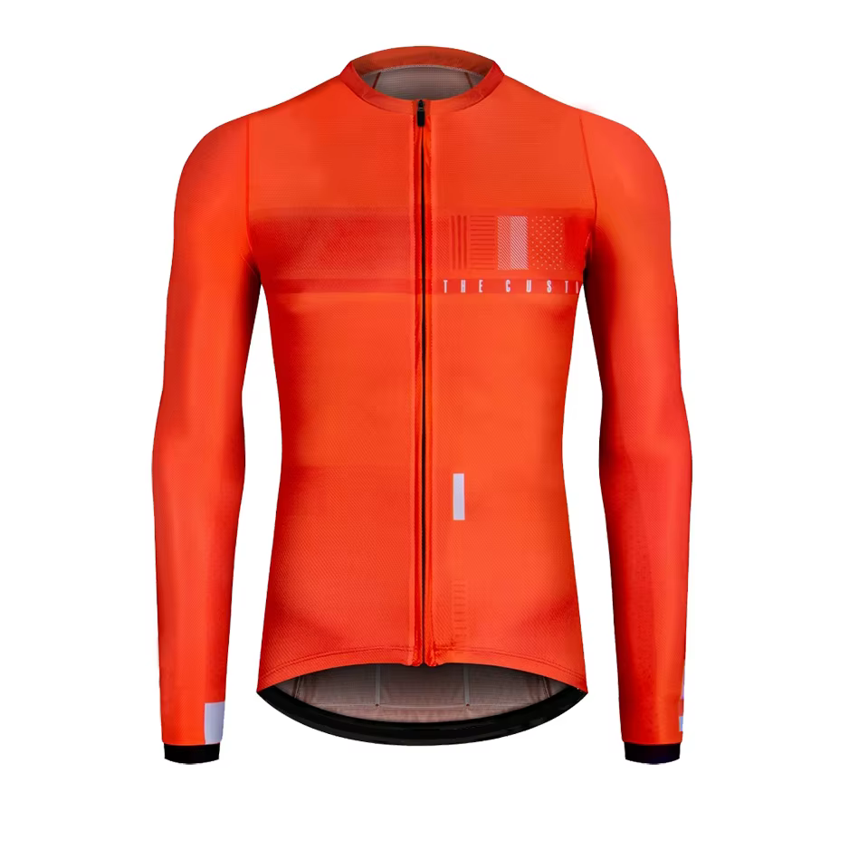Maillot de cyclisme à manches longues pour hommes et femmes, coupe couvertes, tissu léger, protectio