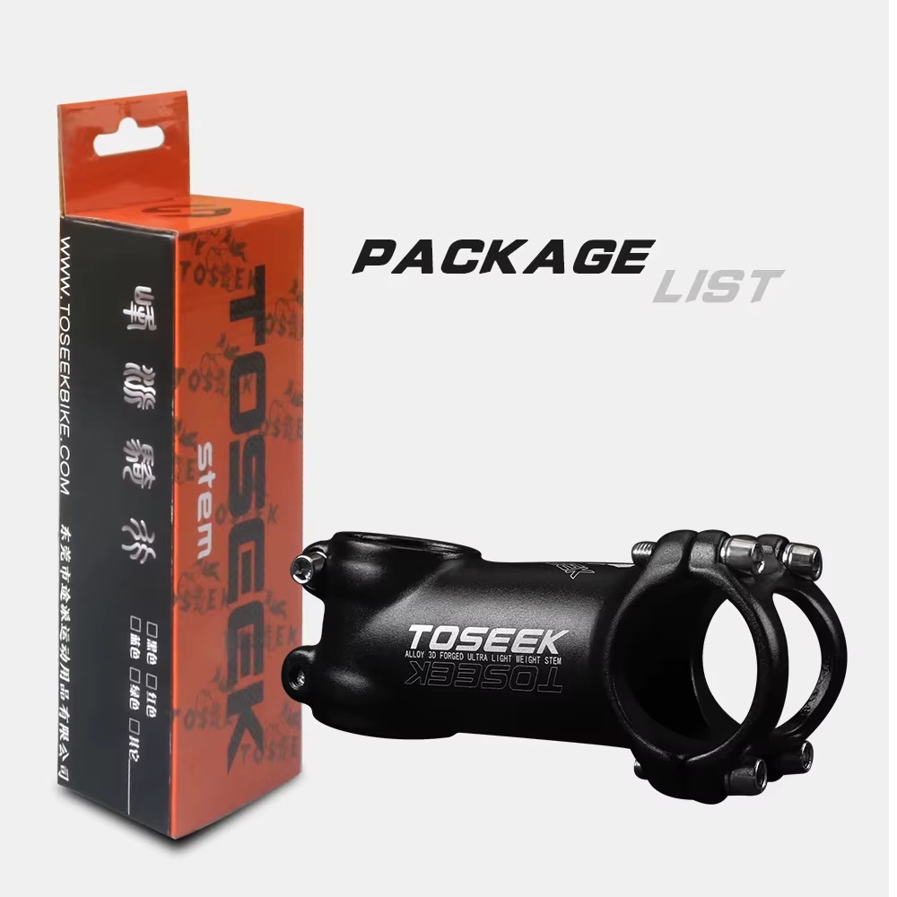 TOSEEK tige de vélo en aluminium ultralégère 7 degrés tige de VTT vtt 31.8x45/55/60/65/70/80/90/100/