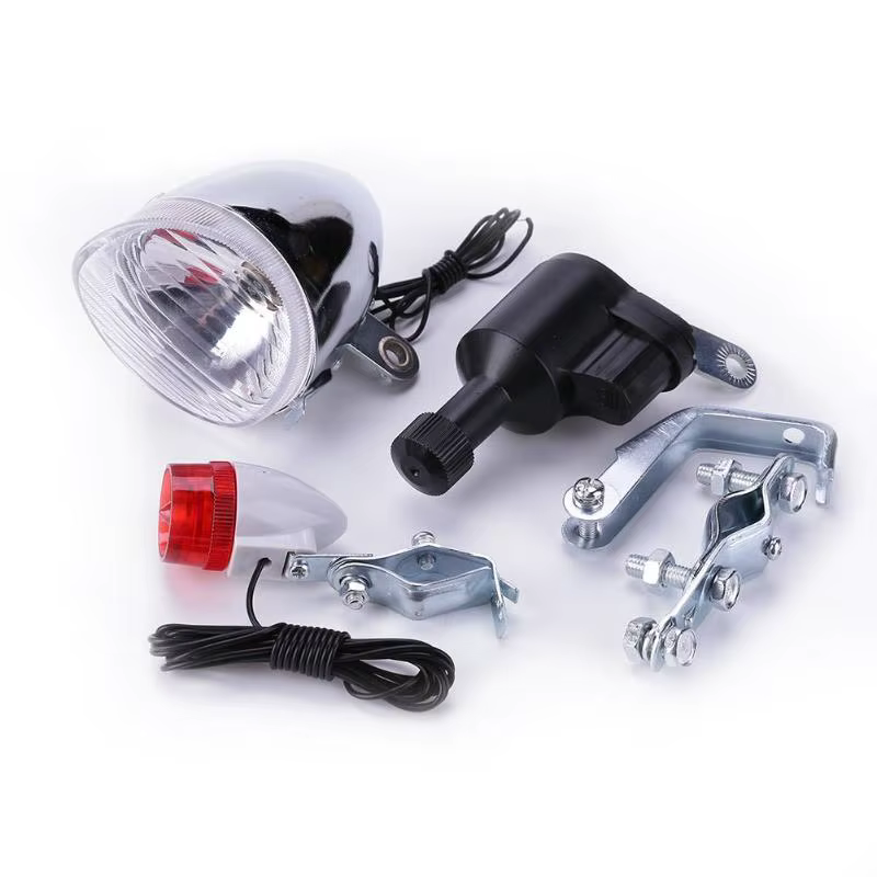 Kit de feux de vélo à Dynamo, sans piles, phare arrière