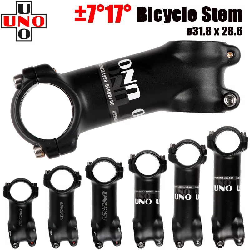 UNO – tige de vélo de montagne ultralégère 7 17 degrés, 31.8mm 60/70/80/90/100/110/120/130mm, pièces