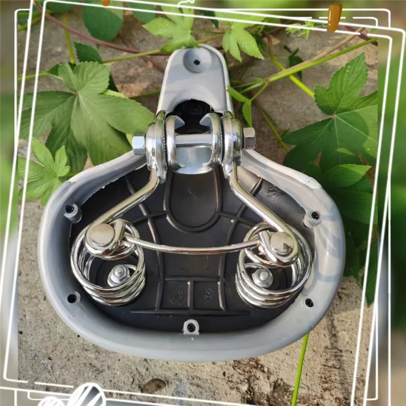 Selle de vélo blanche avec ressort, pour vélo de ville, 03/commConsulImaging Parts