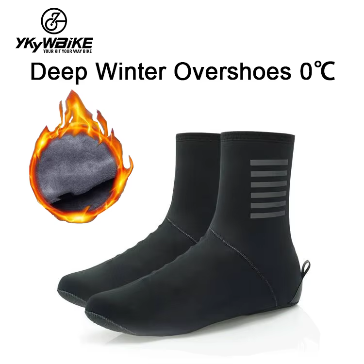 YKYWBIKE-Couvre-chaussures de cyclisme imperméables, couvre-chaussures thermiques, couvre-chaussures