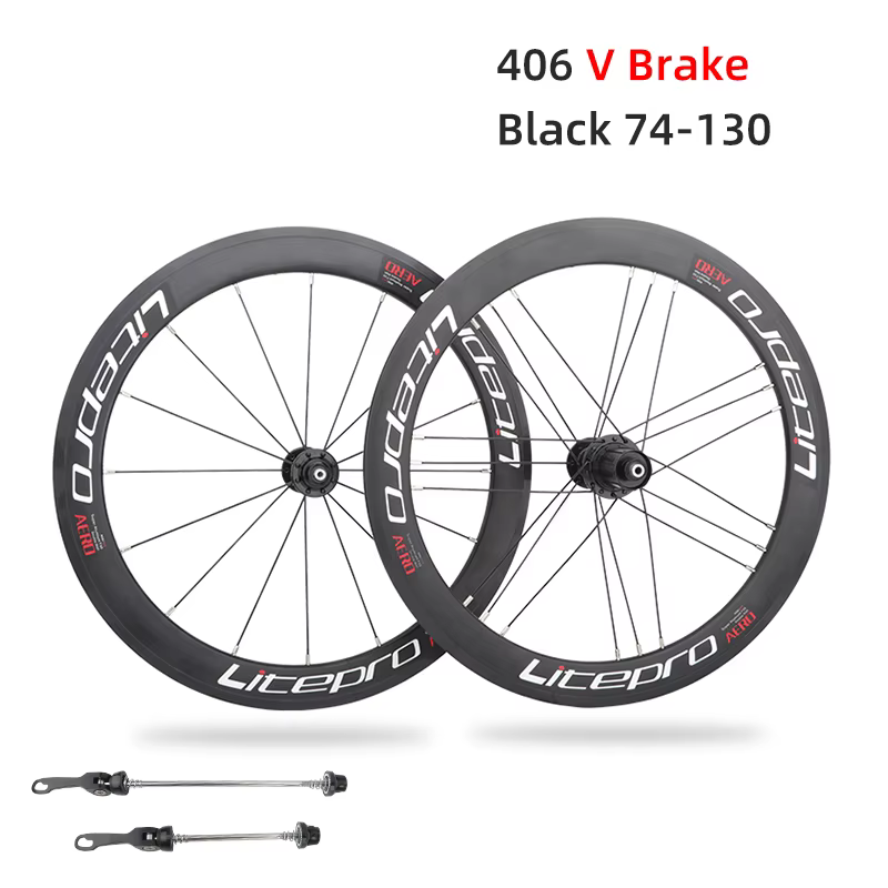 Vélo pliant roue noire 20 pouces disque/V hauteur de frein 40mm 4 Peilin alliage d'aluminium BMX 406
