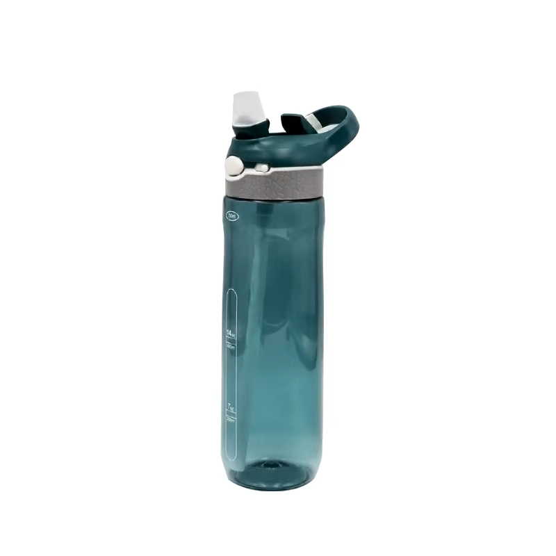 Bouteille d'eau de vélo en matériau Tritan portable, paille sans BPA, shaker de sport de plein air d