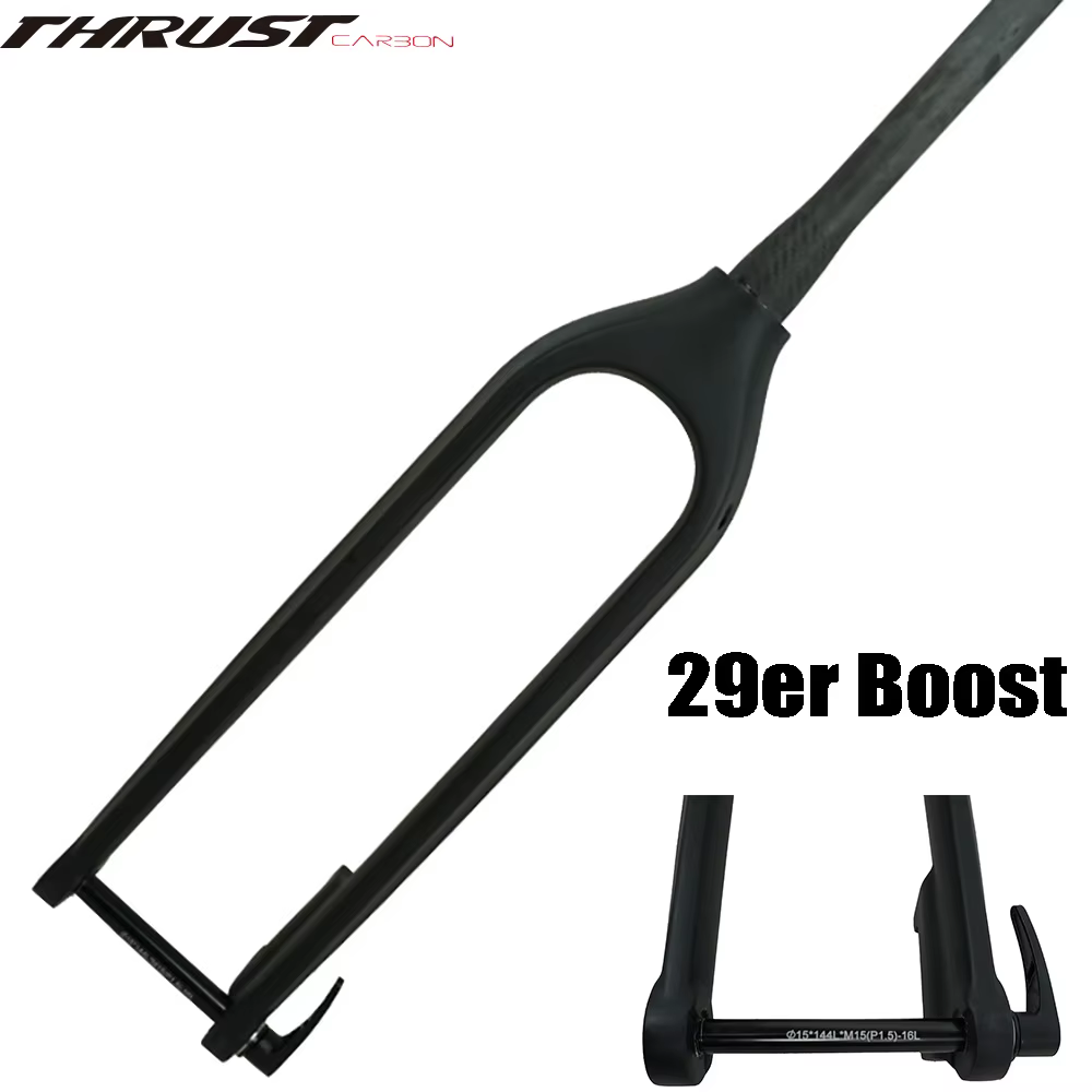 Fourche entièrement en carbone pour vélo de montagne, Boost, frein à disque 29 ", conique 1-1/8 à 1,
