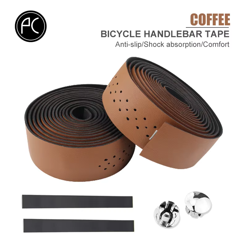 PCycling – bande de guidon de vélo de route, ceinture perforée en cuir PU, bande de guidon de vélo s