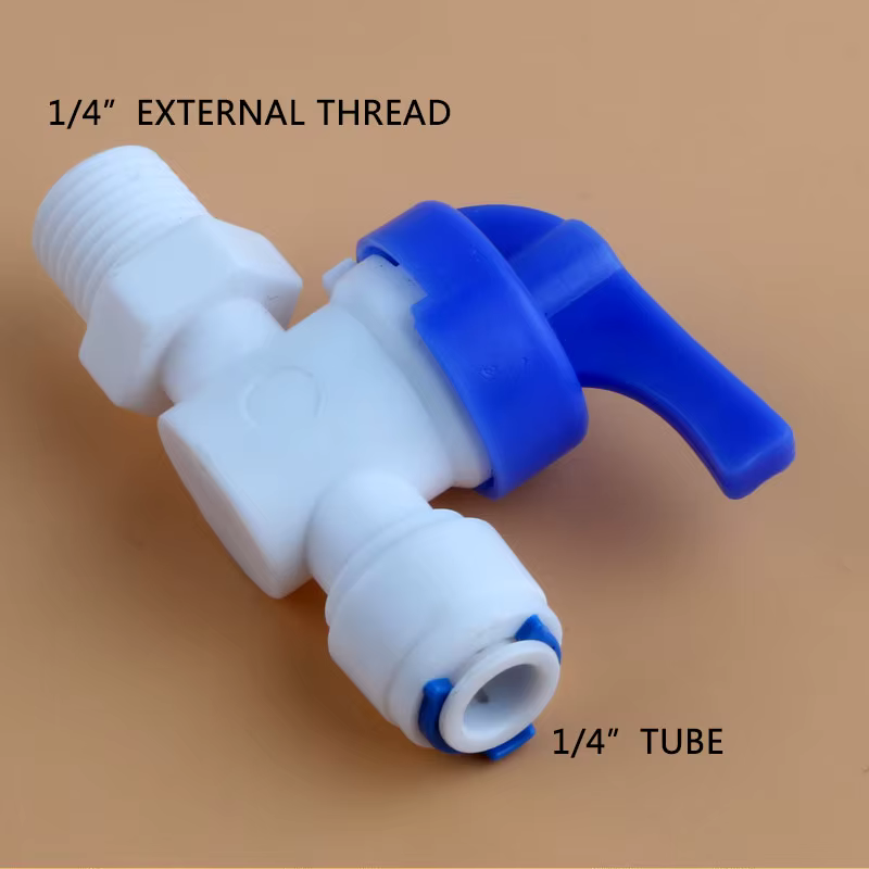 Accessoires pour purificateur d'eau : Vanne à boisseau sphérique à connexion rapide 2 points, Connec