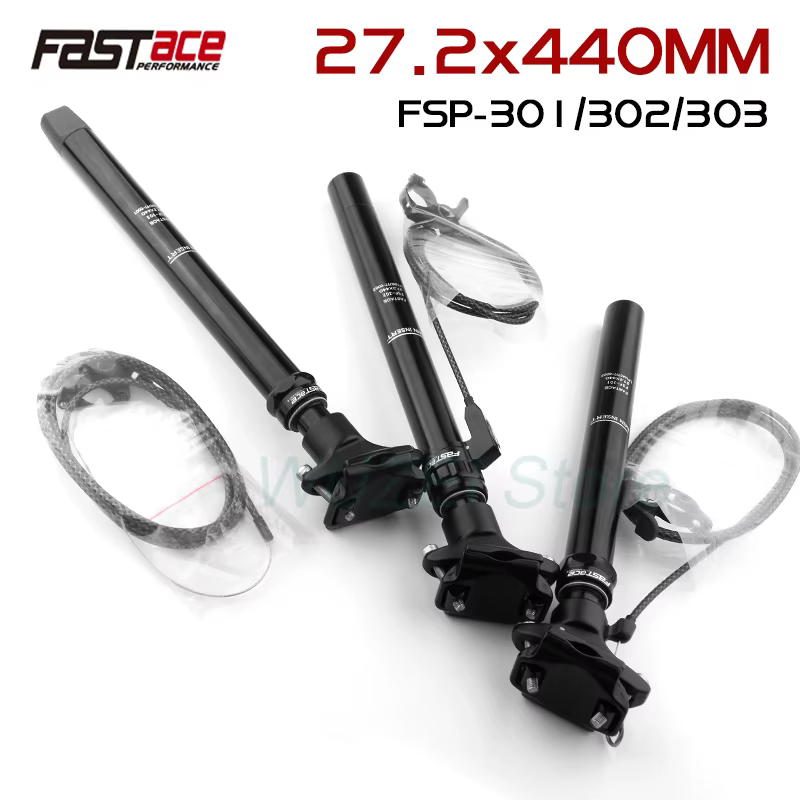FASTACE tige de selle télescopique 27.2/28.6/30.0/30.4/30.9/31.6/33.9mm compte-gouttes de vélo 440mm