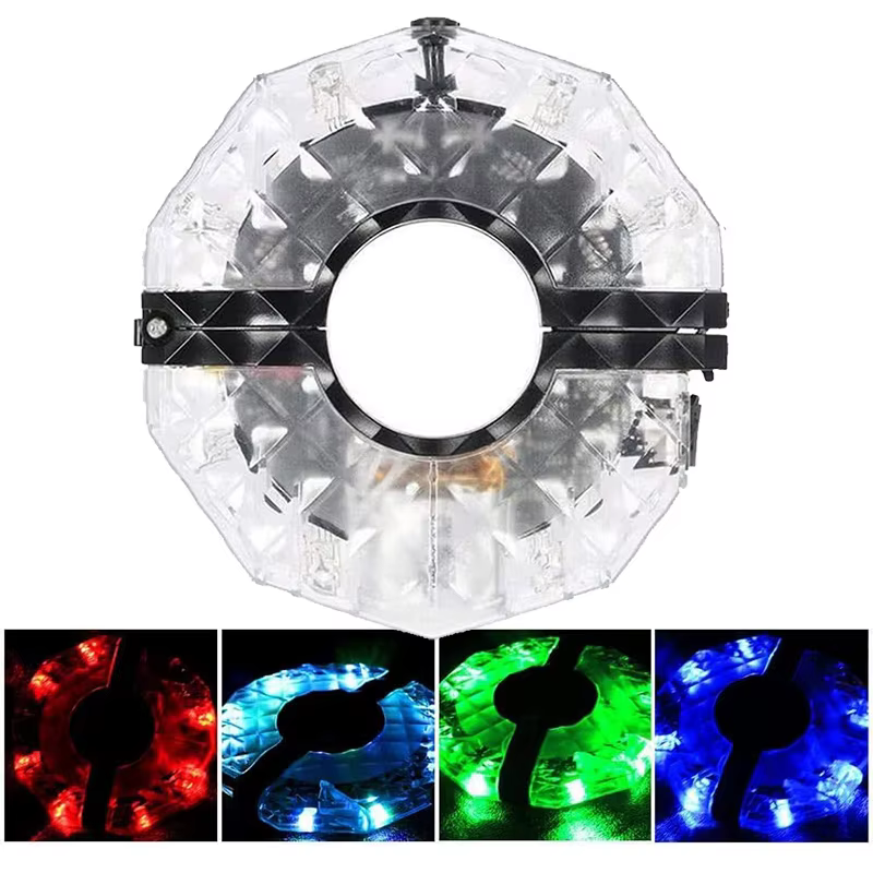 Lumière de rayon de vélo, lumières de roue de vélo, lampe d'avertissement LED Rechargeable pour vélo