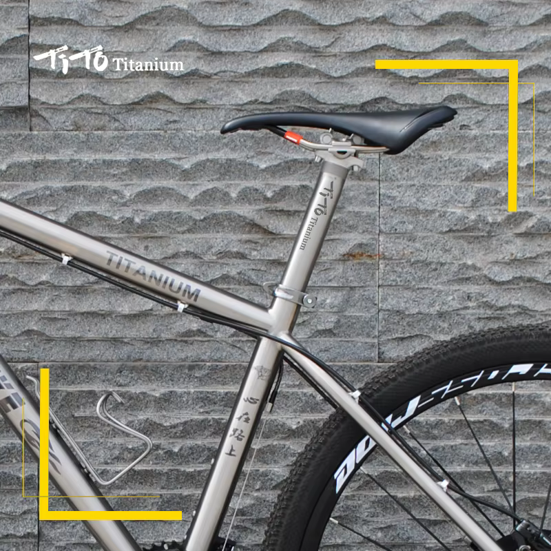 TiTo tige de selle de vélo en alliage de titane pour tige de selle de vélo vtt/route 27.2/31.6mm * 3