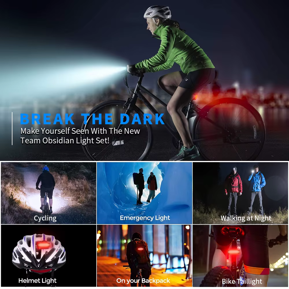 10000mAh 6-8 LED lumière de vélo USB Rechargeable 3600 Lumens phare de vélo lampe de poche Super bri