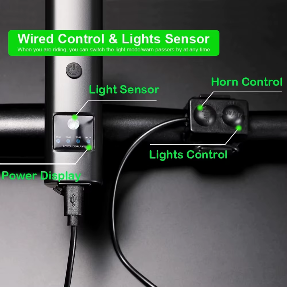 NEWBOLER vélo lumière étanche à la pluie USB Rechargeable LED 2000mAh vtt avant lampe phare cyclisme