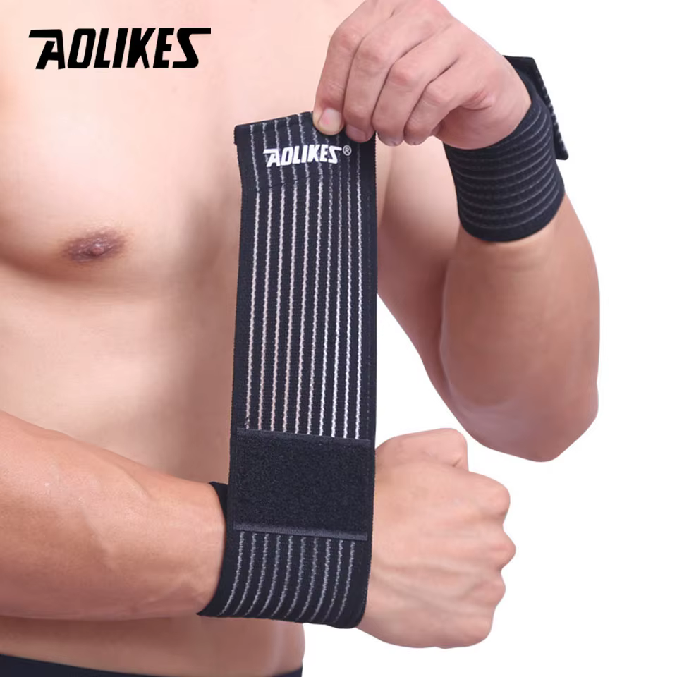 AOLIKES 1 pièces coton élastique pansement main Sport bracelet gymnastique soutien poignet orthèse e