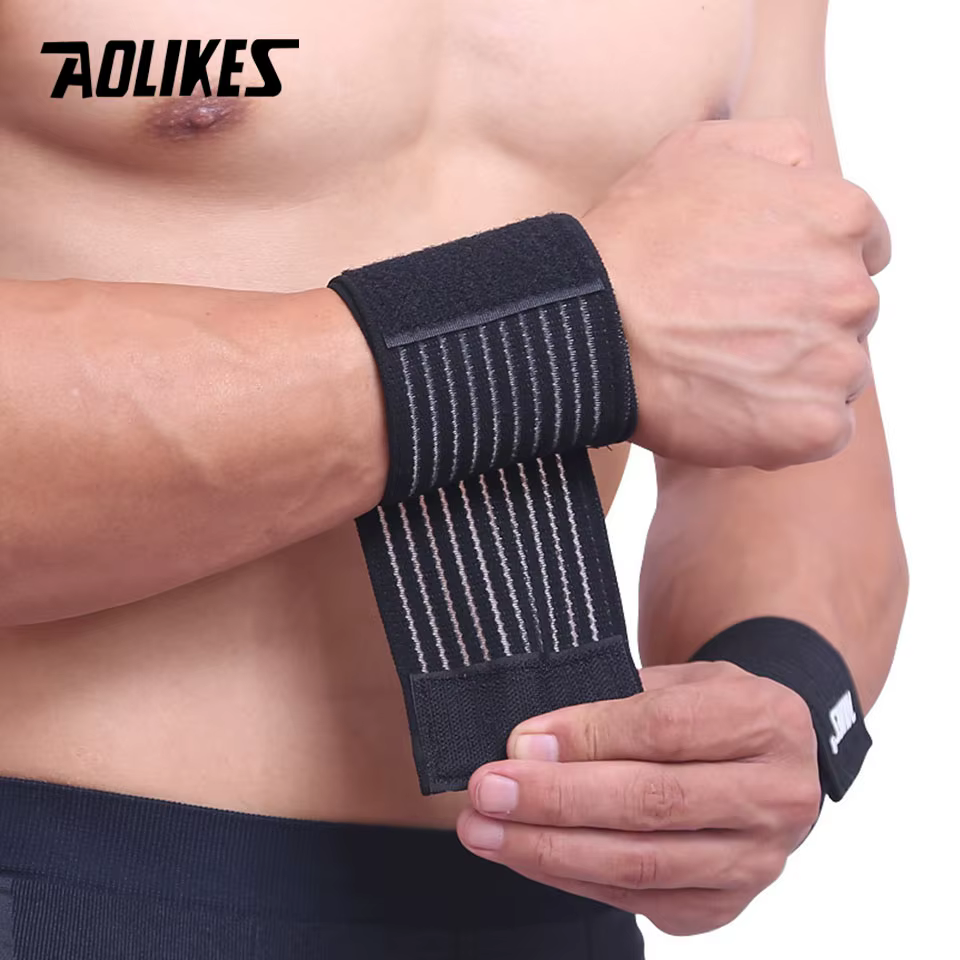 AOLIKES 1 pièces coton élastique pansement main Sport bracelet gymnastique soutien poignet orthèse e