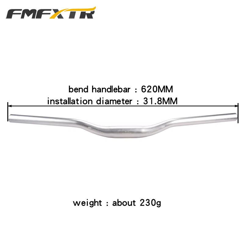 Guidon de vtt XM en forme d'hirondelle, 6 degrés, 31.8mm x 620mm, pièces de bicyclette
