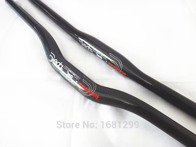 JEDA-Guidon plat entièrement en fibre de carbone pour VTT, pièces de vélo, 3K, 31.8x600-740mm, le pl