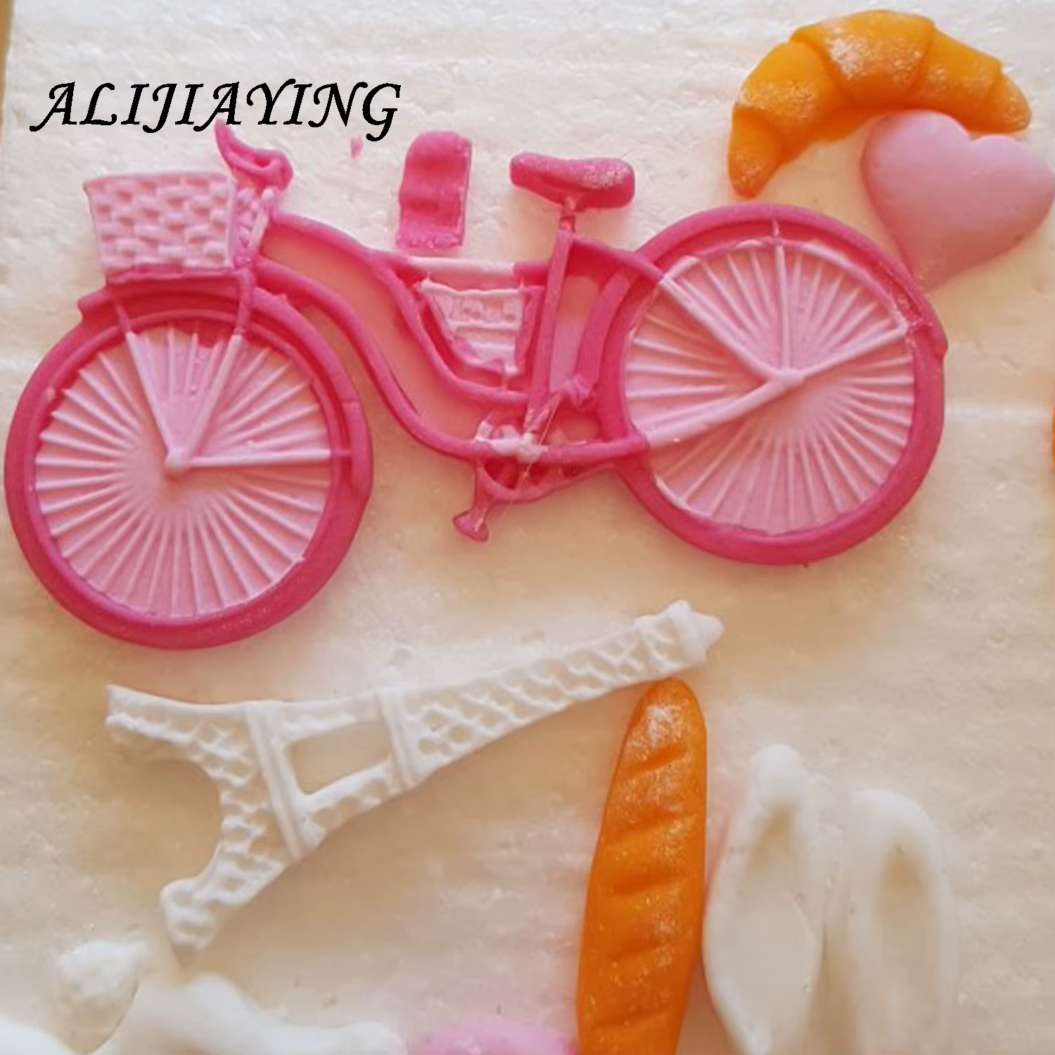 Moule en silicone en forme de vélo, outils de décoration de gâteaux en sucre de vélo, moules à choco