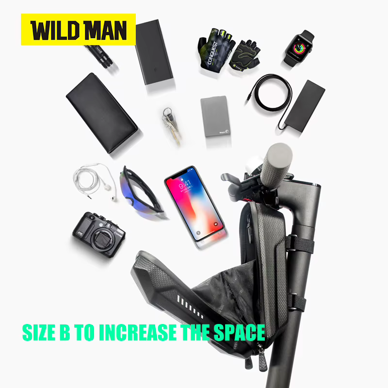 WILD MAN ES8 sac de guidon de vélo sacoches EVA coque dure avant Balance Scooter haute capacité carb