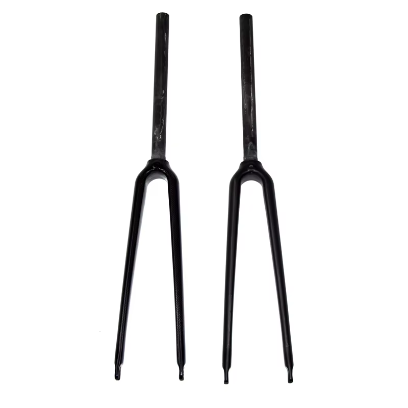 Date 700C 25.4mm course vélo de route brillant mat 3K UD fourche entièrement en fibre de carbone pis