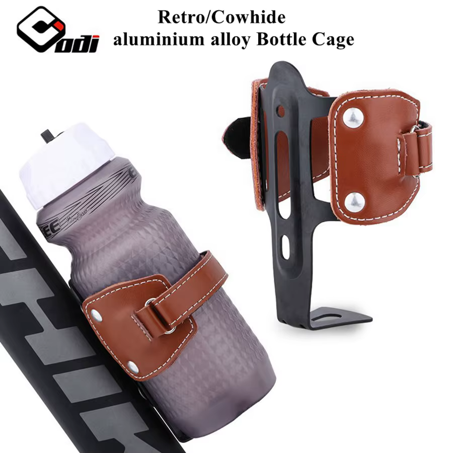 ODI porte-bidon de vélo 53g rétro peau de vache en alliage d'aluminium largeur réglable porte-gobele