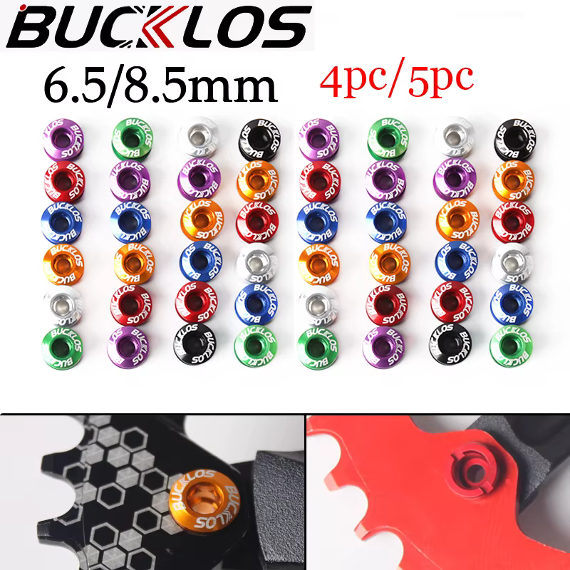 BUCKLOS – vis de plateau de vélo en alliage d'aluminium, pour pédalier simple/double, 6.5mm, 8.5mm, 