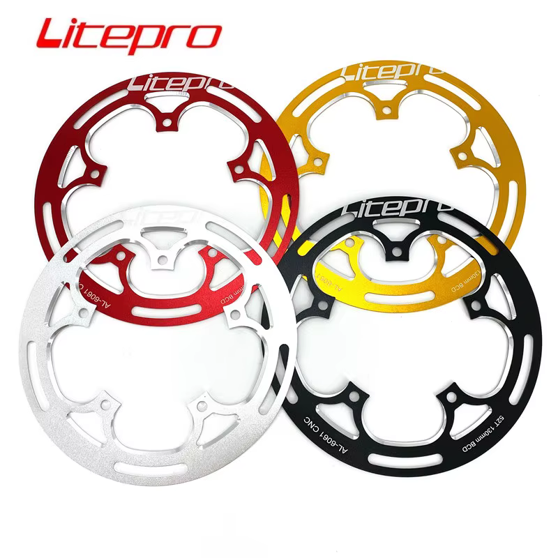 Litepro vélo pliant 130BCD revêtement de roue à chaîne pour 52T 54T revêtement de protection de plat