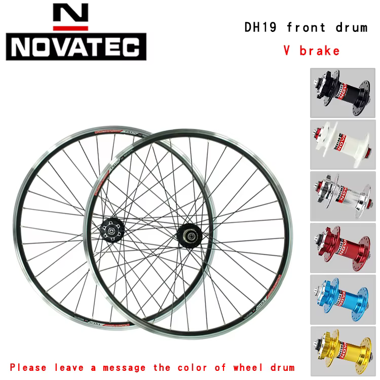 Jeu de roues de vélo de montagne Novatec 26 pouces D041/D042 4 roulements 7-11 vitesses 32H Frein à 