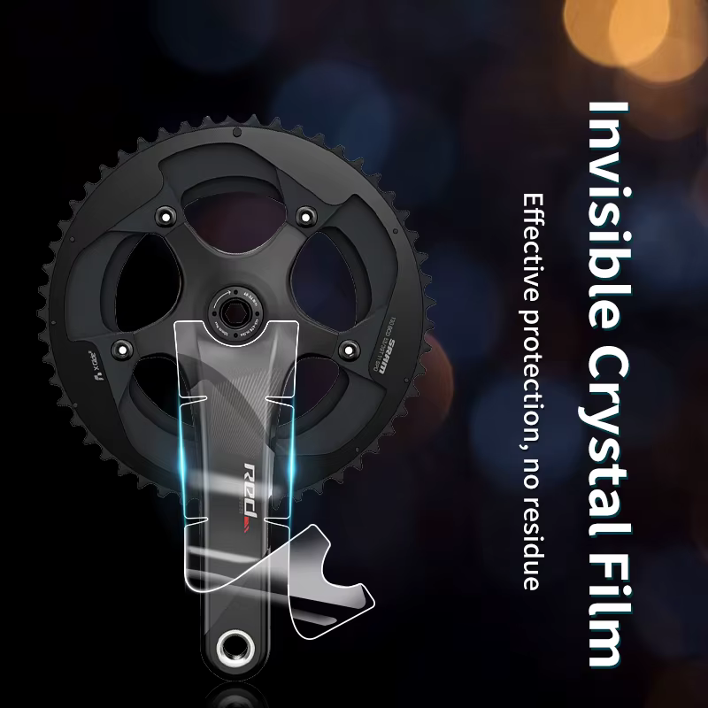 Film de protection universel pour manivelle de vélo de route, en Fiber de carbone, Film de protectio