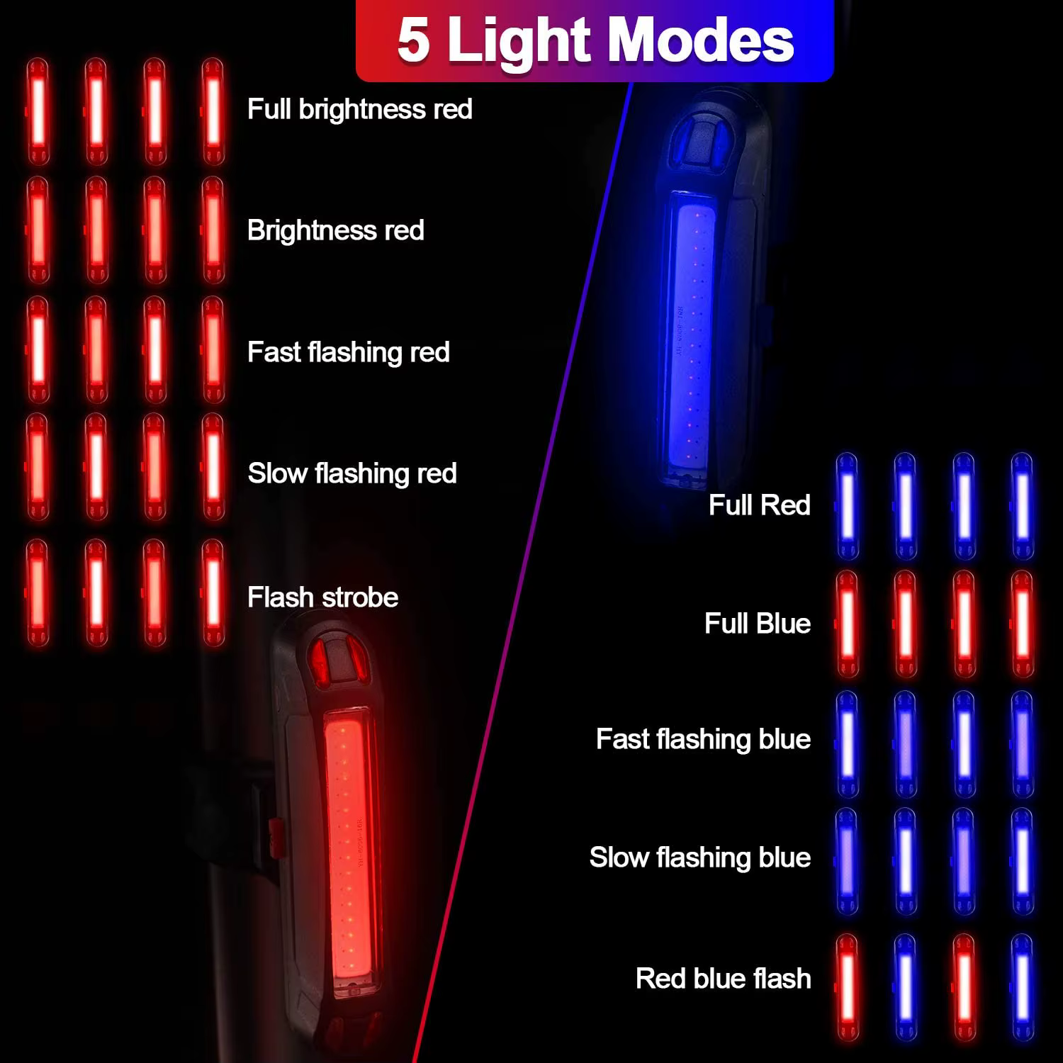 X-tiger feu arrière de vélo Led très brillante lumière de vélo USB Rechargeable tige de selle fourch