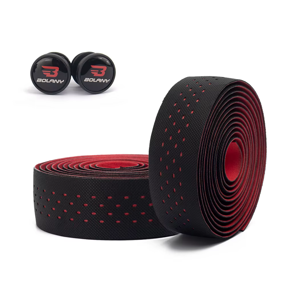 Bolany – bandes de guidon de vélo en cuir, avec bouchons de barre, en PU EVA souple, respirant, anti