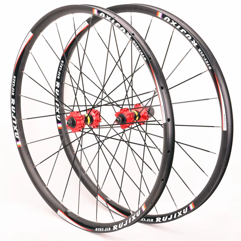 Paire de roues VTT super légères avec frein à disque, roulement scellé, roues en alliage à six trous