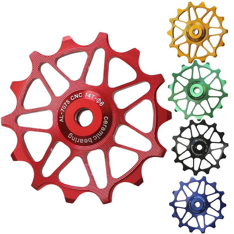 Dérailleur arrière de roue Jockey de vélo 12T 14T, poulie en céramique, rouleau de guidage de vélo d