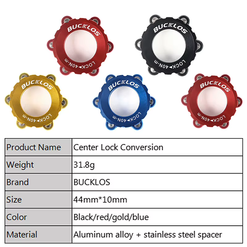 BUCKLOS – adaptateur de verrouillage central de vélo à 6 trous, Conversion de verrouillage central d