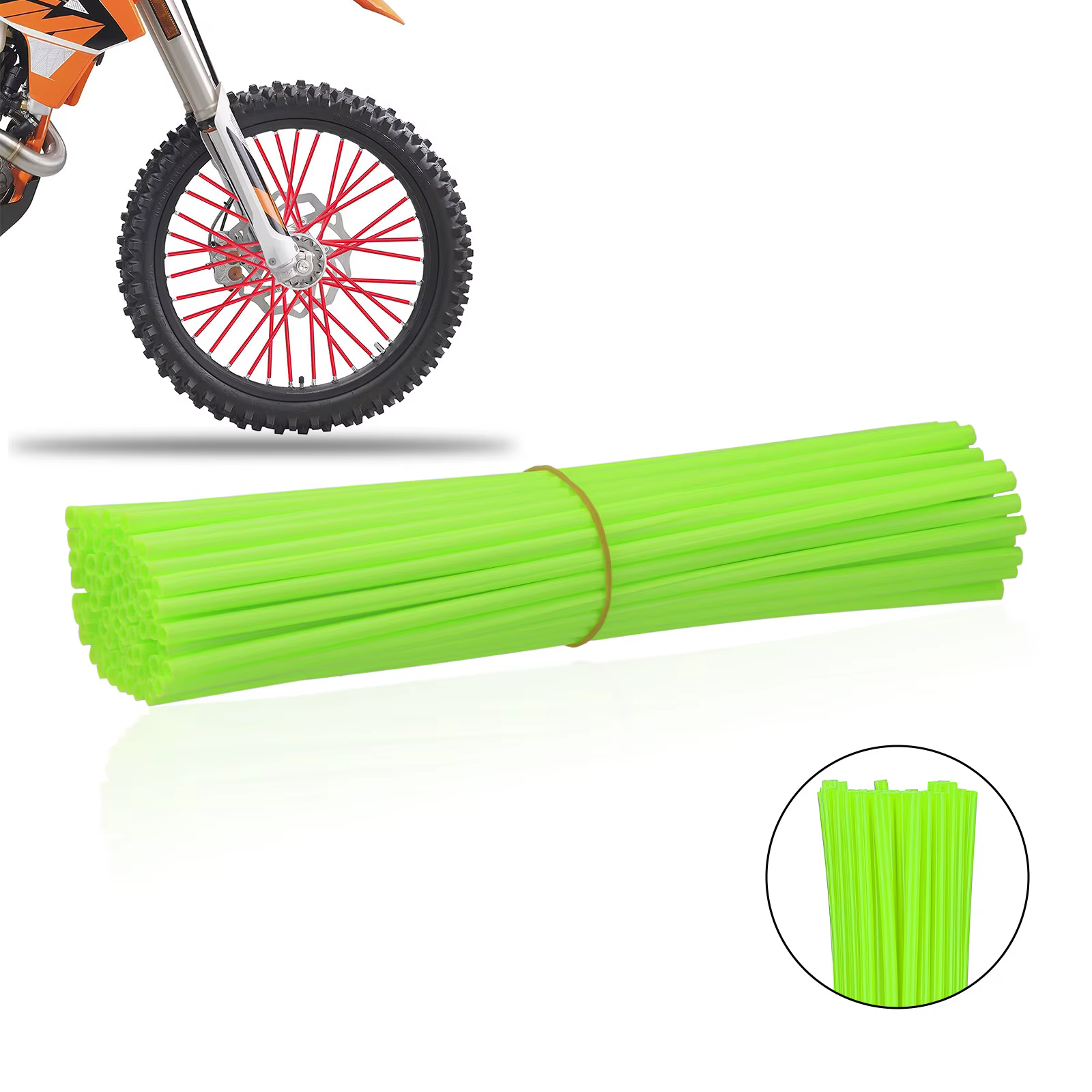 72 pièces enveloppes de protection de rayons de roue de vélo 24 cm Kit d'enveloppe de rayons de jant