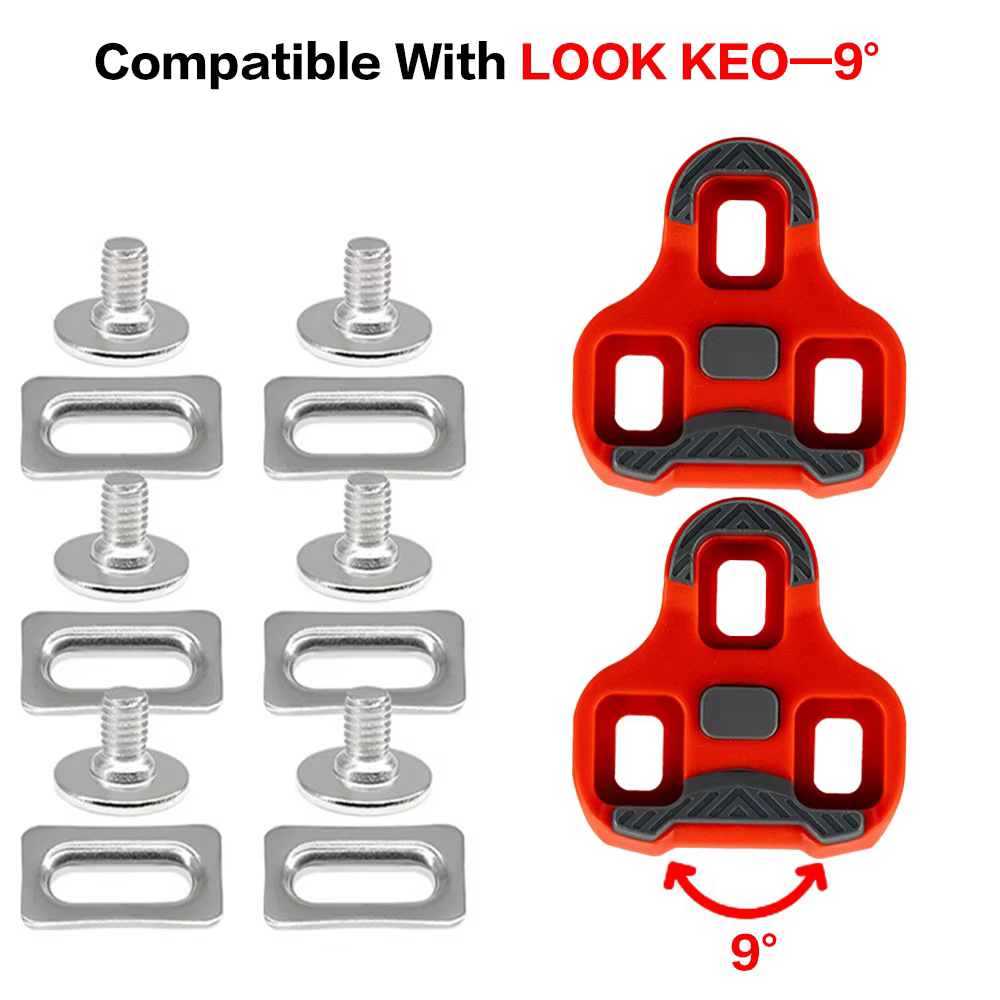 Crampons de vélo compatibles avec les crampons Look KEO pour le cyclisme en salle, le cyclisme en ex