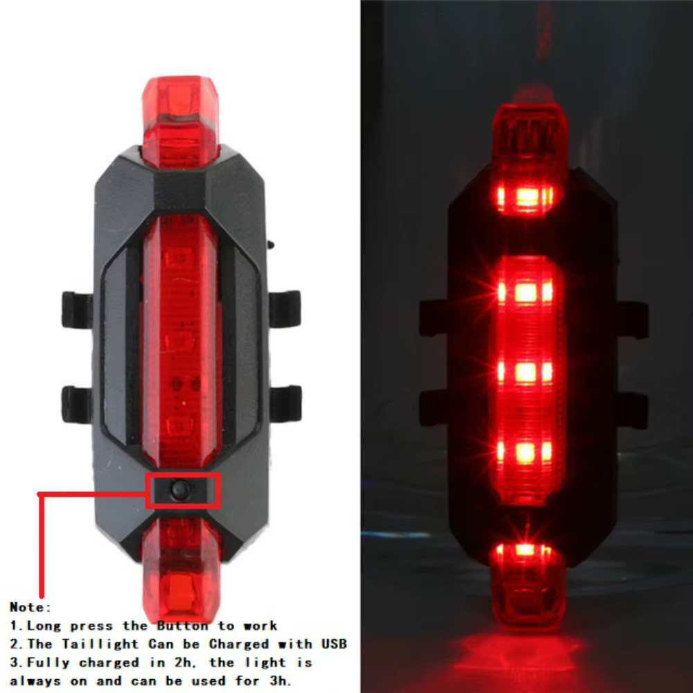 Vélo vélo lumière USB LED Rechargeable ensemble vtt vélo de route avant arrière phare lampe lampe de