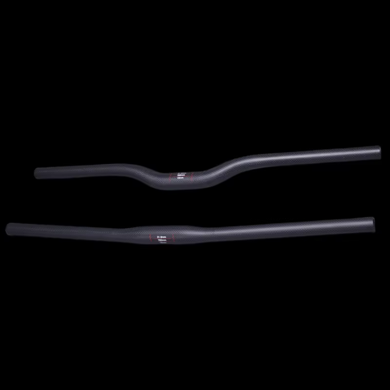 Guidon de vélo vtt en carbone mat, sans logo, hauteur plate, 31.8x600-760mm, pièces de cyclisme