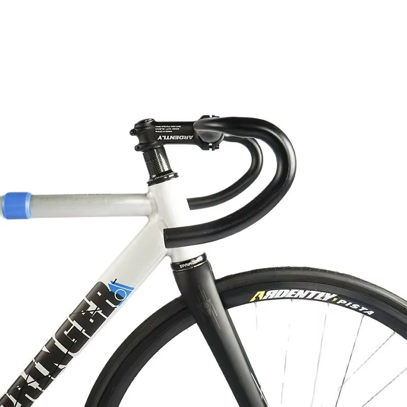 Guidon de vélo de route en aluminium à pignon fixe, barre de direction de vélo de course 31.8/380mm,