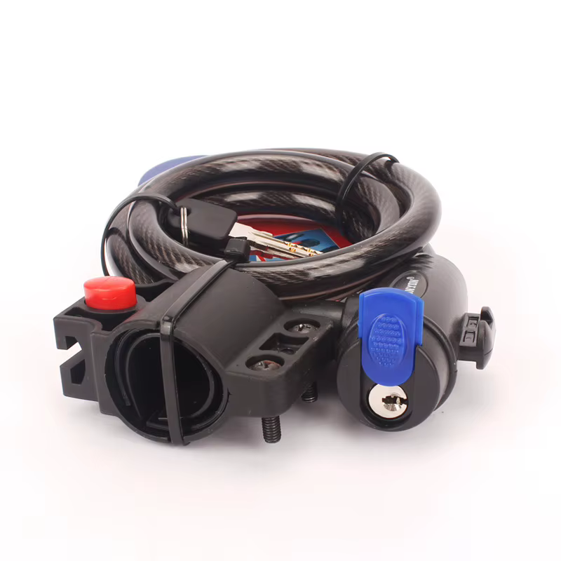 Antivol de vélo avec 2 clés - Câble de sécurité antivol en acier pour vélo, VTT, vélo de route, trot