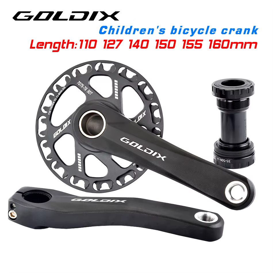 GOLDIX – pédalier de vélo pour enfants, 110/127/140/150/155/160mm, avec disque de protection, 30T 32