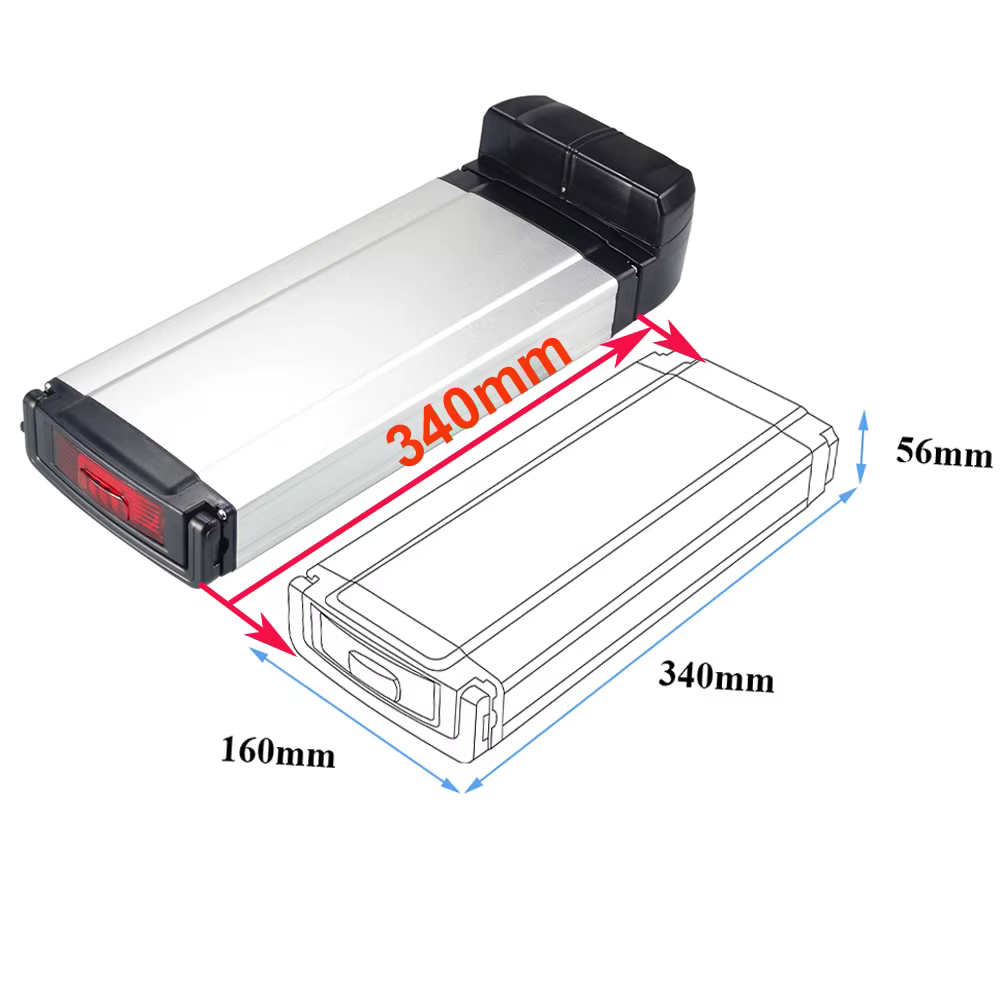 Batterie arrière pour vélo électrique, 24V, 13ah, 15ah, 17,5ah, 20ah, avec chargeur 2A, 20a, BMS