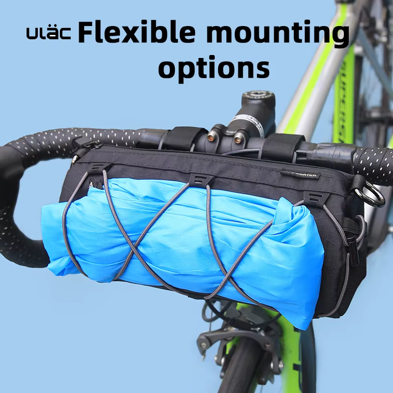 Sac de guidon de vélo Ulac, grande capacité 1,7 L, résistant à l'usure, sacoche de vélo de montagne,